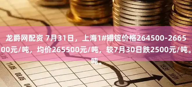 龙爵网配资 7月31日，上海1#锡锭价格264500-266500元/吨，均价265500元/吨，较7月30日跌2500元/吨。